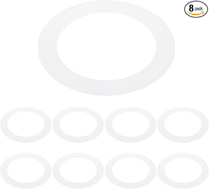 PATIKIL 3.8" ID 5.2" OD Plastic Trim Ring, Translucent Matte White by PATIKIL