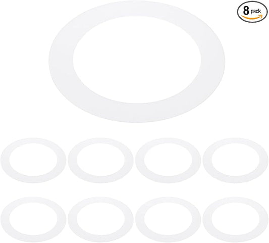 PATIKIL 3.8" ID 5.2" OD Plastic Trim Ring, Translucent Matte White by PATIKIL