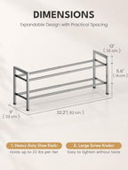 Bumusty 2 Tier Expandable Shoe Rack - Image 2