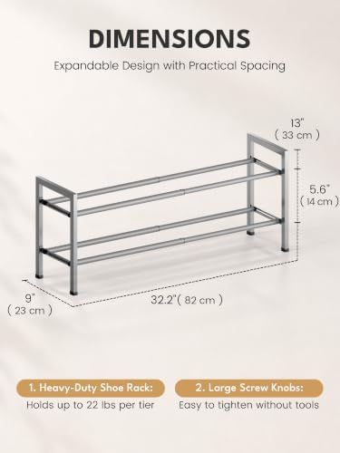 Bumusty 2 Tier Expandable Shoe Rack - Image 2