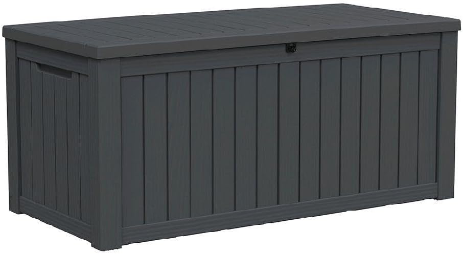 LAUSAINT HOME 150 Gallon Resin Deck Box, Package Delivery Box by LAUSAINTHOME