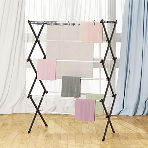Foldable Drying Rack Clothing Clothes Drying Rack White-1pack - Image 2