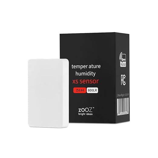 Zooz 800 Series Z-Wave Long Range Temperature | Humidity XS Sensor ZSE44 800LR. by ZOOZ
