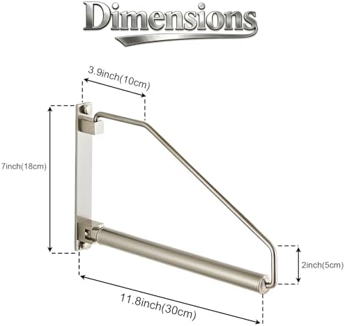 Folding Wall Mounted Clothes Hanger Rack Clothes Hook Solid Brass - Image 5