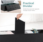 SUPER DEAL 43 Inches Storage Ottoman Bench, Folding Footrest - Image 5