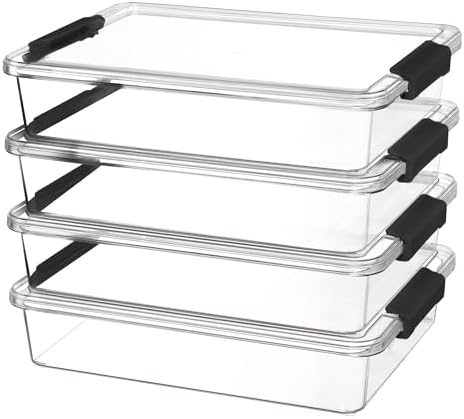 Vtopmart 4 Pack 6 Qt Plastic Storage Bins by Vtopmart