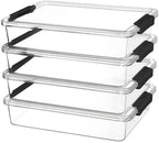 Vtopmart 4 Pack 6 Qt Plastic Storage Bins by Vtopmart