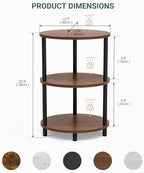 Round Pedestal End Table - Image 2