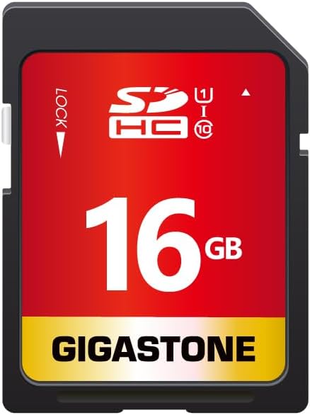 GIGASTONE 16GB SD Card UHS-I U1 Class 10 SDHC Memory Card High-Speed Full HD by Gigastone