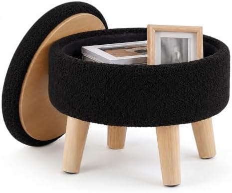 Simple Deluxe 13" Round Storage Ottoman by SimpleDeluxe