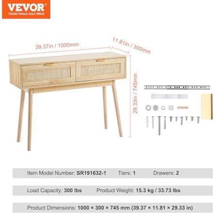 VEVOR Rattan Console Table - Image 3