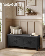 VASAGLE Shoe Bench, Farmhouse Entryway Bench - Image 3
