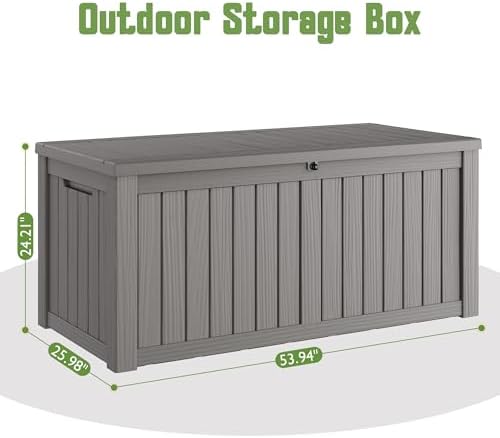 KAMABOKO Outdoor Storage Box, 160 Gallon Deck Box Outdoor Waterproof - Image 2