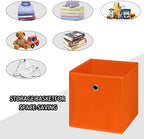 Foldable Storage Cubes Bins, 11 Inch Cloth Storage Cube Fabric Storage Box - Image 3