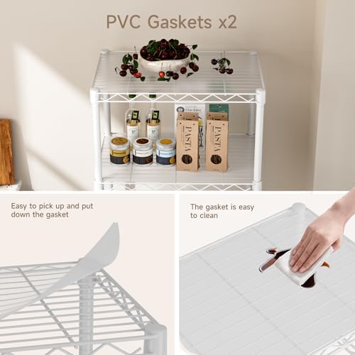 Golpart Small Shelves Storage Wire Metal Adjustable Shelf Unit - Image 4