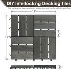 PrimeZone 108 PCS Solid Acacia Wood Interlocking Patio Deck Tiles Outdoor - Image 2