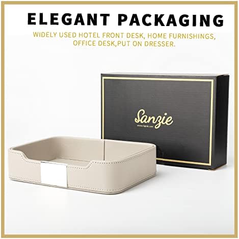 SANZIE Leather Tray Organizer, Valet Tray Key Tray - Image 5