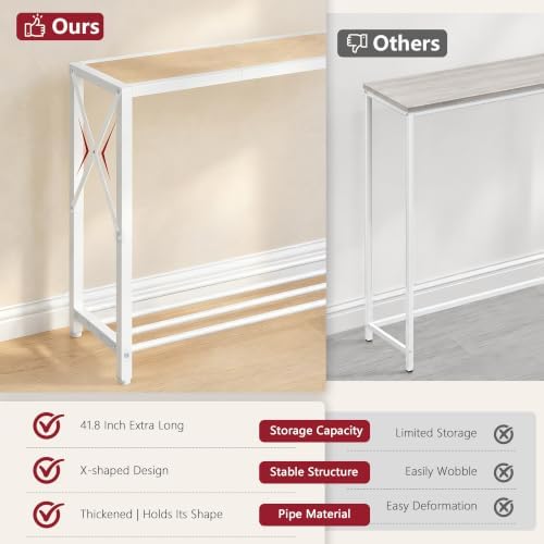 Tajsoon Console Table 41.8", 2 Tier Entryway Table - Image 5