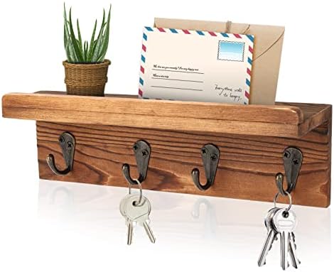Key Holder Wall Mount, Farmhouse Wall Shelf by Hronrad