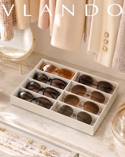 VLANDO Sunglasses Organizer, Stackable Jewelry Tray - Image 2