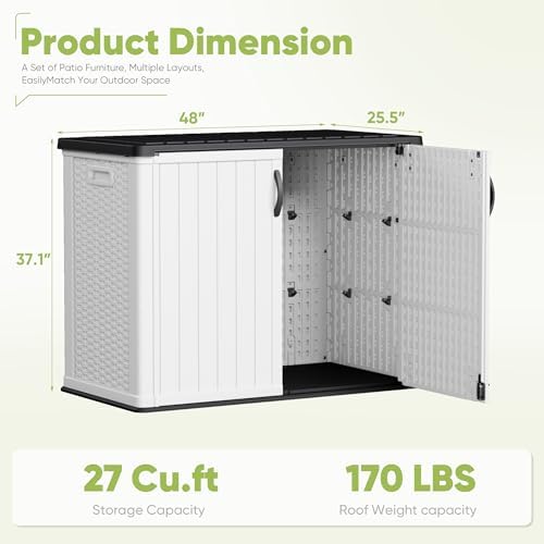 Devoko Outdoor Storage Cabinet 26 Cu Ft - Image 7