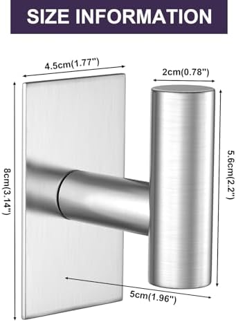 VAEHOLD Wall Towel Hooks, Heavy Duty Sticky Holder Waterproof Towel Hooks - Image 4
