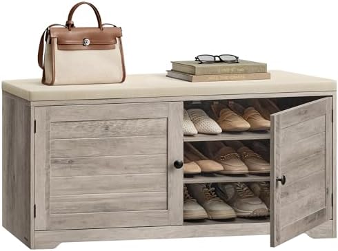 VASAGLE 3-Tier Shoe Storage Bench by VASAGLEbySONGMICSHOME