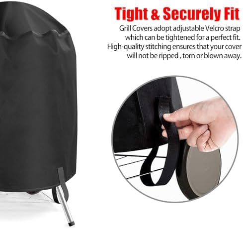 Grill Cover, 22 inch BBQ Gas Grill Cover Waterproof Weather Resistant, UV and - Image 4