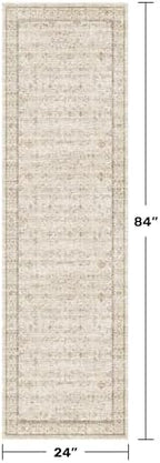 Beige Boho Bathroom Rug 2x7 - Image 2