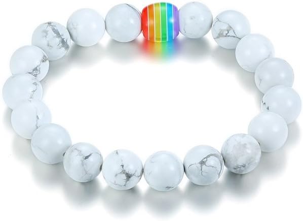 Nanafast Titanium Stainless Steel Rainbow LGBT Pride Bracelet Handmade Braided - Image 3