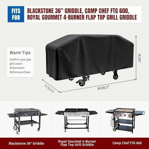 SHINESTAR Griddle Cover for Blackstone 36 Inch Griddle Without Hood, Heavy Duty - Image 3