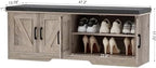 HOMSHO Farmhouse Shoe Storage Bench - Image 3