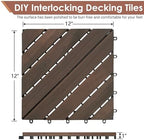 PrimeZone 162 PCS Solid Acacia Wood Interlocking Patio Deck Tiles Outdoor - Image 2