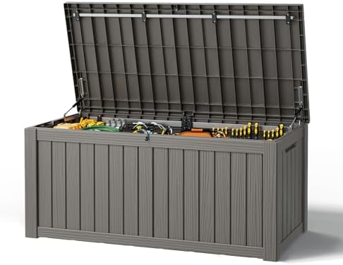 Outdoor Storage Box, Resin Deck Boxes Indoor and outdoor, Waterproof Storage by NBYSGO