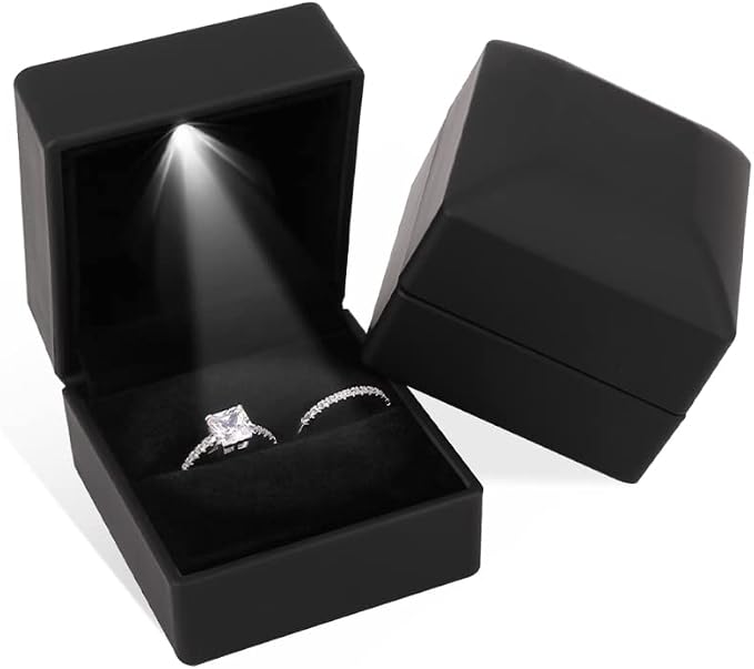iSuperb® Ring Box Black Jewelry Case Organizer - Image 4