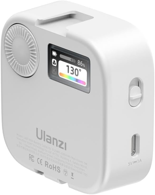 ULANZI U60 RGB Video Lights White LED Camera Light 360° Full Color Portable - Image 7