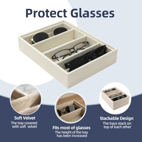 Glasses Storage Organizer Velvet Tray - Image 4