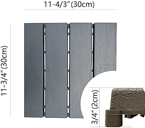 9 sq. ft Plastic Interlocking Deck Tiles, Floor Decking Tiles - Image 2