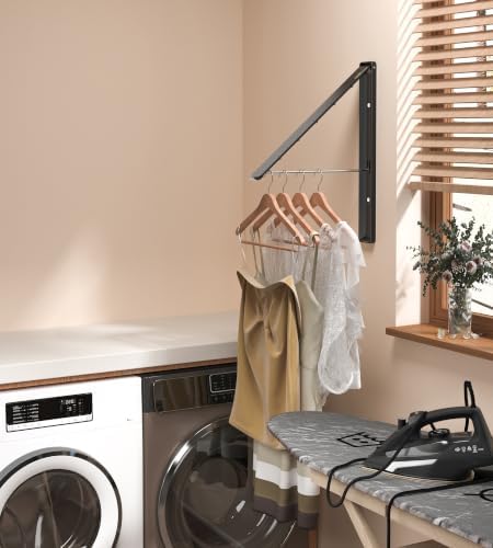 Dr.DJ Clothes Drying Rack, Wall-Mounted Retractable & Foldable Clothes Hanger - Image 2
