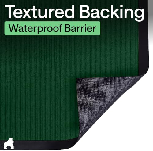 GORILLA GRIP Traffic Guard Indoor Outdoor Heavy Duty Door Mat, 29x17 Green - Image 6