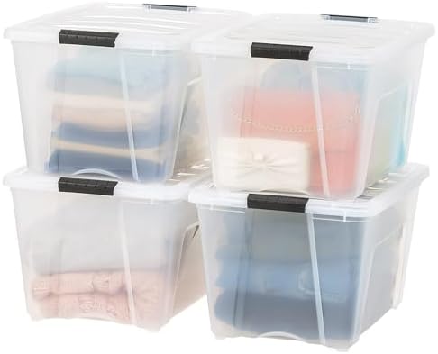 IRIS USA 54 Qt Stackable Plastic Storage Bins - Image 2