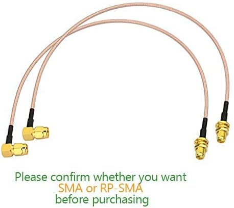 Bingfu WiFi Antenna Extension Cable RP-SMA Male Right Angle to RP-SMA Female - Image 2