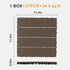 Outvita 27 PCS Interlocking Patio Deck Tiles, 12x12 Plastics Indoor Outdoor - Image 2