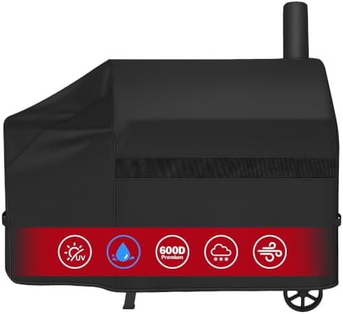 iCOVER Offset Smoker Cover 60 inch, Grill Cover by iCOVER