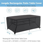 Patio Furniture Set Cover for 64 Inch Rectangle Outdoor Dining Table - Image 2