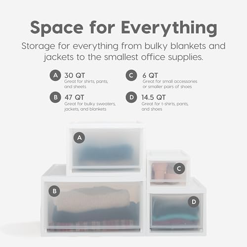 IRIS USA 2-Pack 30 Qt. Stacking Drawer Organizer - Image 6
