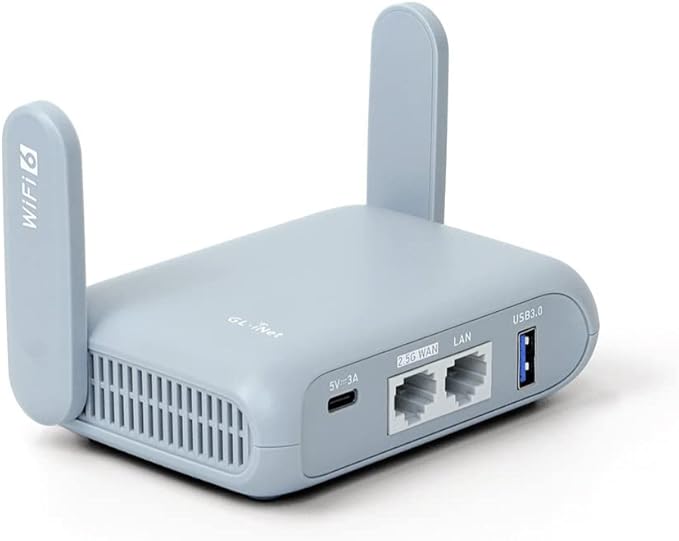 GL.iNet GL-MT3000 Portable Travel Router, Pocket Wi-Fi 6 Wireless 2.5G Router by GLiNet