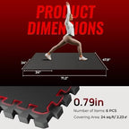 SUPERJARE 0.79'' Extra-Thick 6 Pcs 24 Sq Ft Exercise Equipment Mats - Image 6