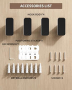 4-Pack Matte Black Towel Hook for Bathroom, Robe Coat Hook, Heavy Duty Wall - Image 5