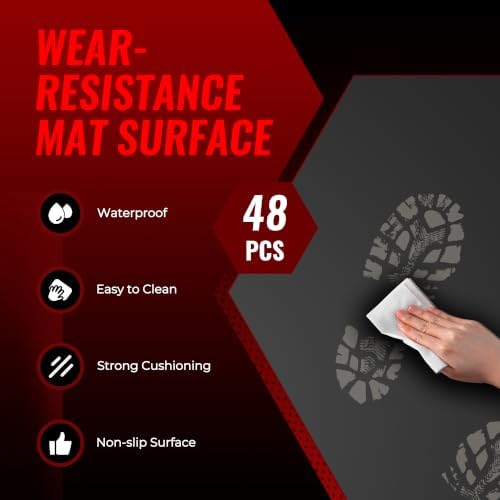 SUPERJARE 0.79'' Extra-Thick 48 Pcs 192 Sq Ft Exercise Equipment Mats - Image 7